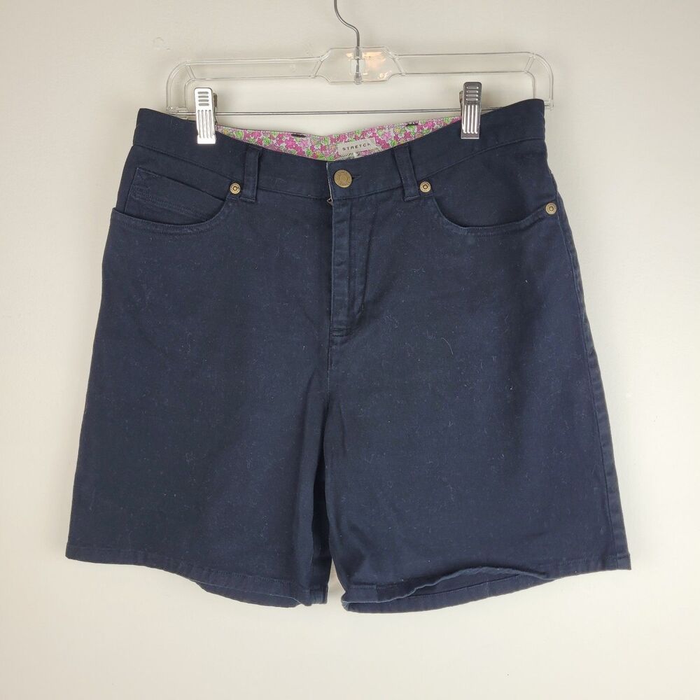 Jones Sports Stretch Shorts Womens Size 8 Black Cotton Five Pocket Lightweight